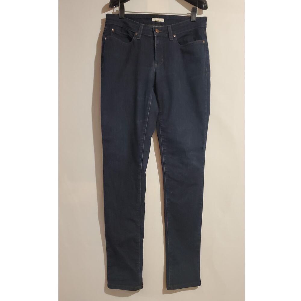 Eileen Fisher System Organic Cotton Skinny Jeans Womens Size 8 Dark Wash Stretch
